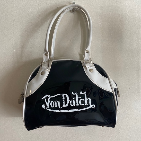 Von Dutch Bags | Black And White Von Dutch Purse | Poshmark